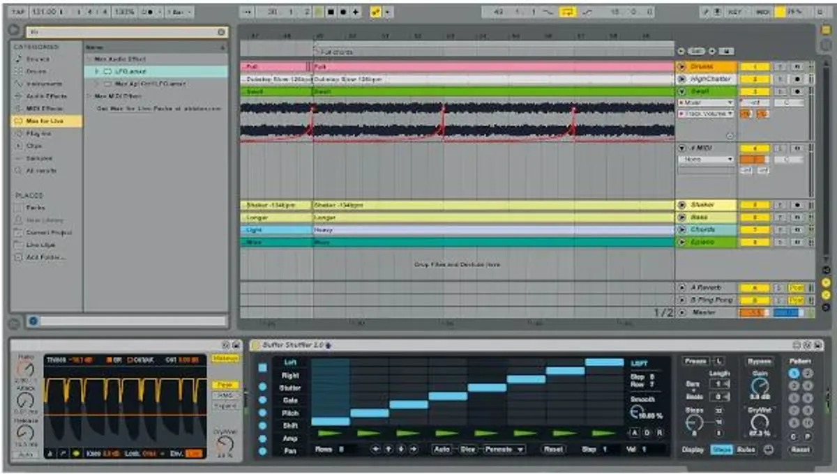 Interface do Ableton Live