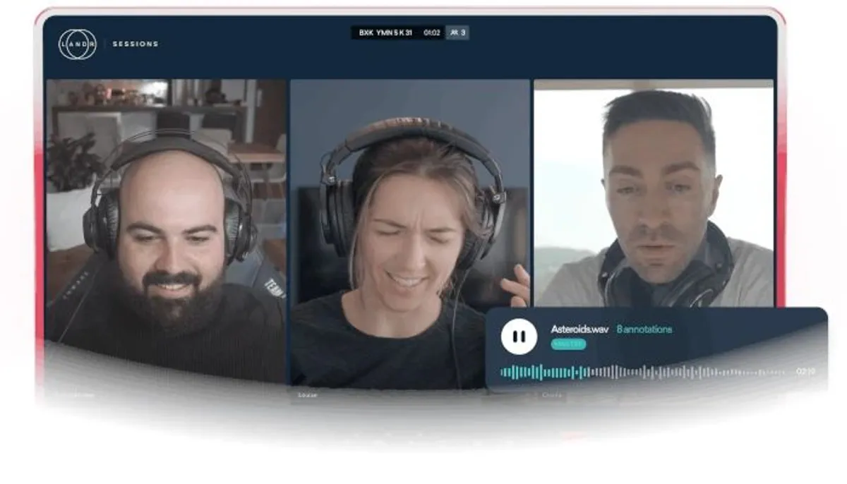 ferramentas de colaboração do LANDR