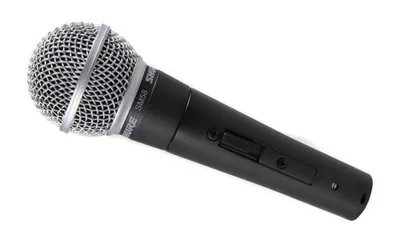 microfone shure SM58 fundo branco