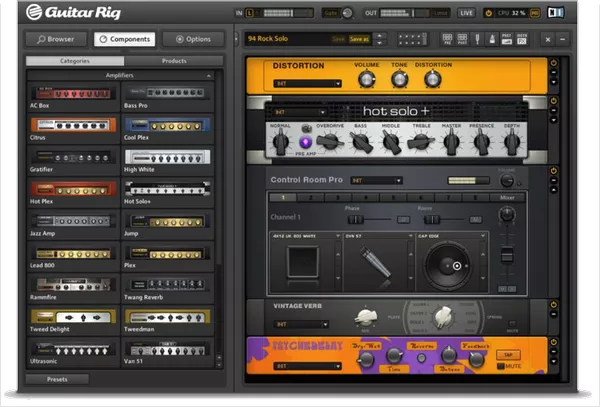 guitar rig 5 pro interface efeitos guitarra