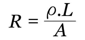 segunda lei de ohm formula