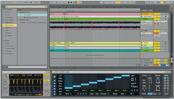 Interface do Ableton Live