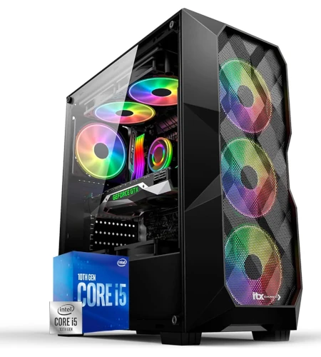 PC Gamer ITX Arena, Core i5 10400F, NVidia GeForce RTX 3050 8GB, Ram 16GB, SSD 240GB, Gabinete Gamer