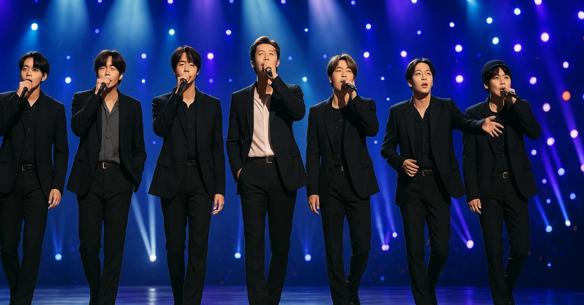 grupo sul-coreano BTS no palco
