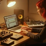 produtora musical montando um home studio simples
